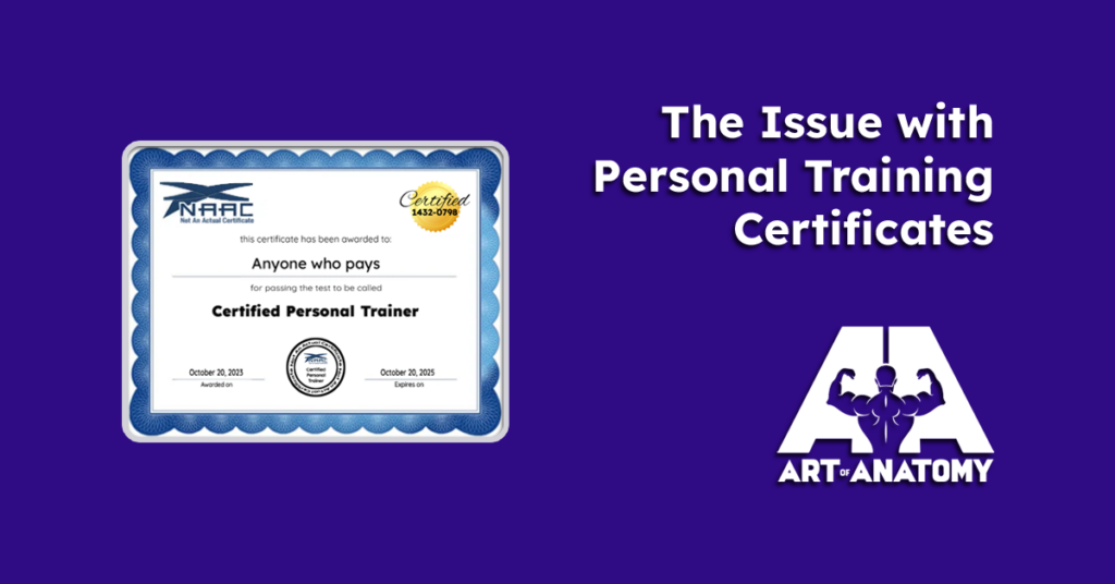 The Issue with Personal Training Certificates
